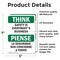 Signmission Safety Culture Sign, 5 in Width, Vinyl Decal, Rectangle, Bilingual OS-2PACK-TS-D-57-L-11866 - alternate 2